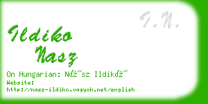 ildiko nasz business card